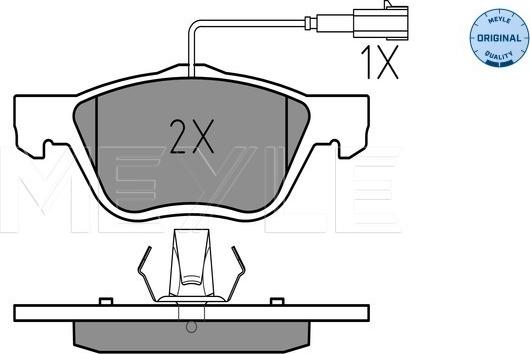 Meyle 025 216 3719/W - Тормозные колодки, дисковые, комплект parts5.com