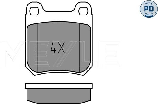 Meyle 025 210 5015/PD - Тормозные колодки, дисковые, комплект parts5.com