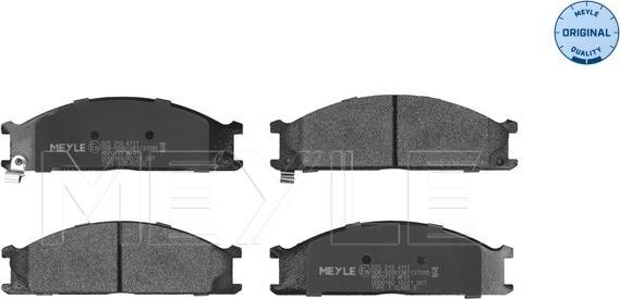 Meyle 025 213 4717 - Тормозные колодки, дисковые, комплект parts5.com