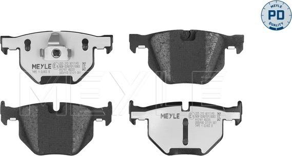 Meyle 025 212 8217/PD - Тормозные колодки, дисковые, комплект parts5.com