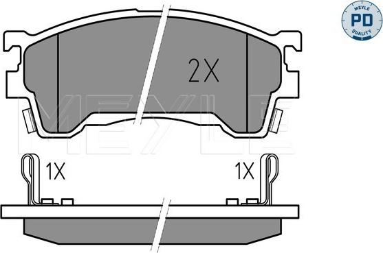 Meyle 025 217 5416/PD - Тормозные колодки, дисковые, комплект parts5.com