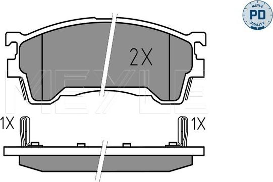 Meyle 025 217 5416/PD - Тормозные колодки, дисковые, комплект parts5.com