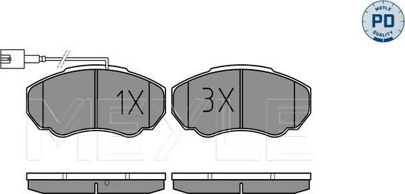 Meyle 025 239 1719/PD - Тормозные колодки, дисковые, комплект parts5.com