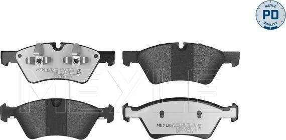 Meyle 025 239 2221/PD - Тормозные колодки, дисковые, комплект parts5.com