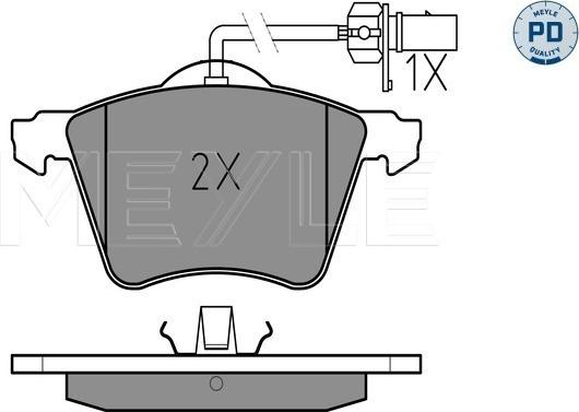 Meyle 025 234 1819/PD - Тормозные колодки, дисковые, комплект parts5.com