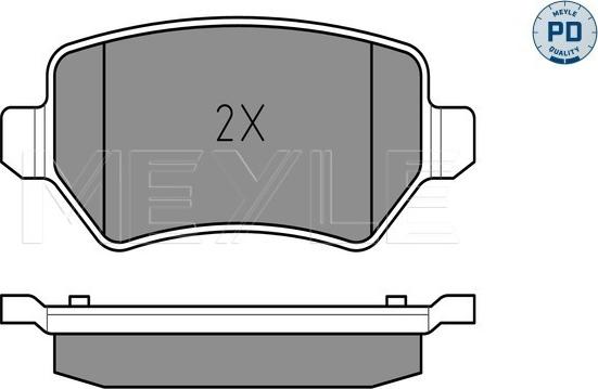 Meyle 025 234 1715/PD - Тормозные колодки, дисковые, комплект parts5.com