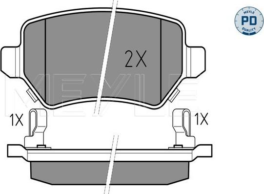 Meyle 025 234 1715/PD - Тормозные колодки, дисковые, комплект parts5.com