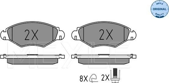 Meyle 025 235 9718 - Тормозные колодки, дисковые, комплект parts5.com