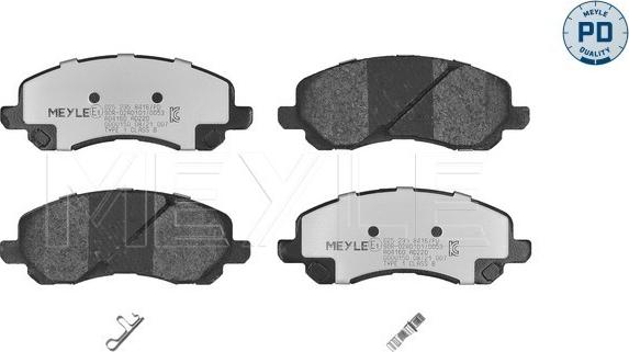 Meyle 025 235 8416/PD - Тормозные колодки, дисковые, комплект parts5.com