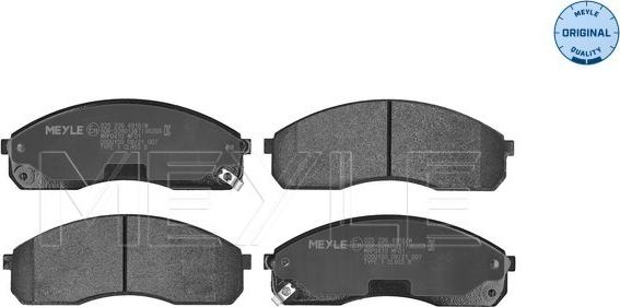 Meyle 025 236 4916/W - Тормозные колодки, дисковые, комплект parts5.com