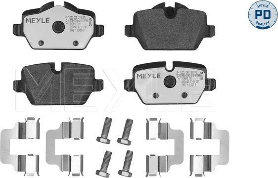 Meyle 025 236 2316/PD - Тормозные колодки, дисковые, комплект parts5.com