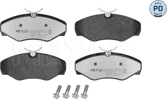 Meyle 025 230 9918/PD - Тормозные колодки, дисковые, комплект parts5.com