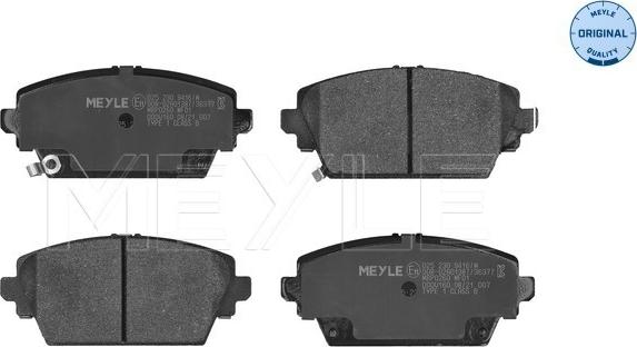 Meyle 025 230 9416/W - Тормозные колодки, дисковые, комплект parts5.com