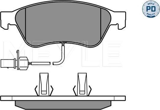 Meyle 025 238 9620/PD - Тормозные колодки, дисковые, комплект parts5.com