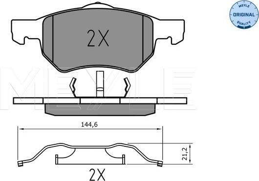 Meyle 025 238 0718 - Тормозные колодки, дисковые, комплект parts5.com