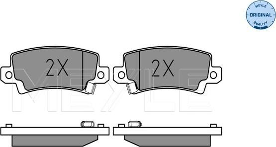 Meyle 025 238 1616/W - Тормозные колодки, дисковые, комплект parts5.com