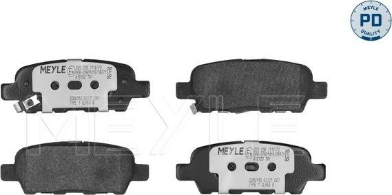 Meyle 025 238 7114/PD - Тормозные колодки, дисковые, комплект parts5.com