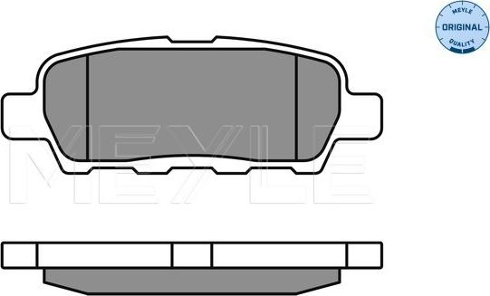 Meyle 025 238 7114/W - Тормозные колодки, дисковые, комплект parts5.com