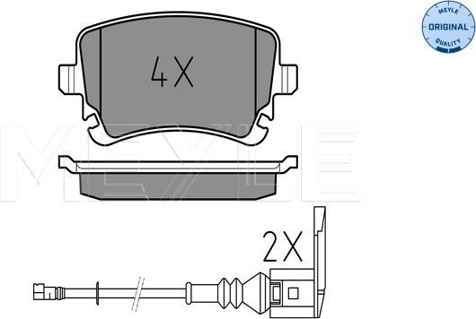 Meyle 025 233 2617/W - Тормозные колодки, дисковые, комплект parts5.com