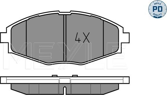 Meyle 025 232 4117/PD - Тормозные колодки, дисковые, комплект parts5.com