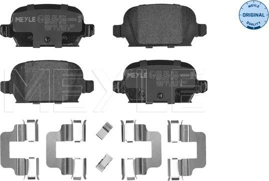 Meyle 025 232 8414 - Тормозные колодки, дисковые, комплект parts5.com