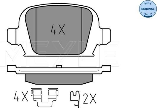 Meyle 025 232 8414 - Тормозные колодки, дисковые, комплект parts5.com