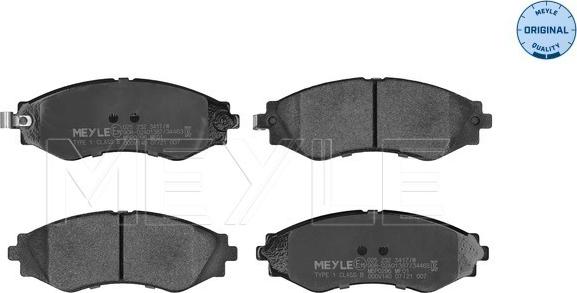 Meyle 025 232 3417/W - Тормозные колодки, дисковые, комплект parts5.com