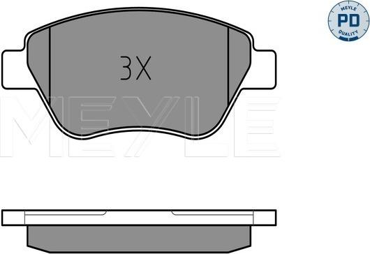 Meyle 025 237 0517/PD - Тормозные колодки, дисковые, комплект parts5.com