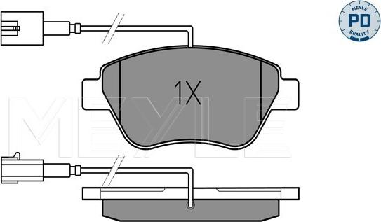 Meyle 025 237 0517/PD - Тормозные колодки, дисковые, комплект parts5.com