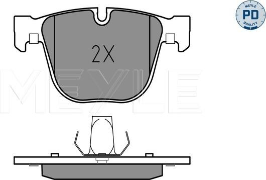 Meyle 025 237 3116/PD - Тормозные колодки, дисковые, комплект parts5.com