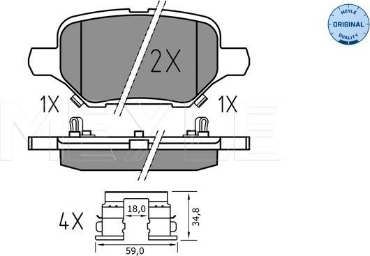 Meyle 025 229 3017 - Тормозные колодки, дисковые, комплект parts5.com