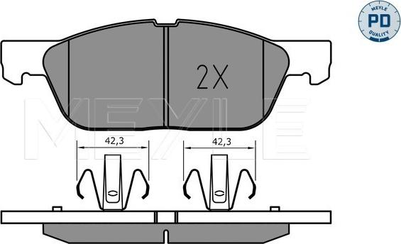 Meyle 025 224 1219 - Тормозные колодки, дисковые, комплект parts5.com