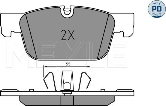 Meyle 025 220 9817/PD - Тормозные колодки, дисковые, комплект parts5.com