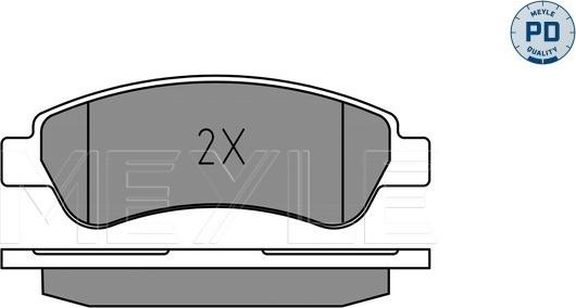 Meyle 025 220 4119/PD - Тормозные колодки, дисковые, комплект parts5.com