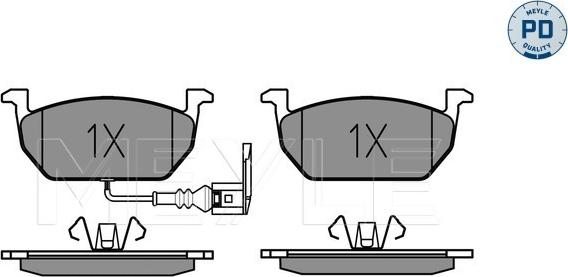 Meyle 025 220 3517/PD - Тормозные колодки, дисковые, комплект parts5.com