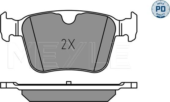 Meyle 025 221 4116/PD - Тормозные колодки, дисковые, комплект parts5.com