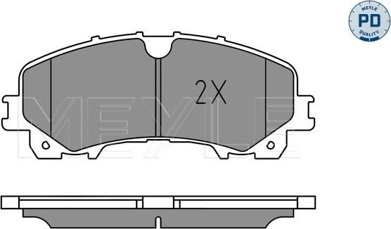 Meyle 025 221 1716/PD - Тормозные колодки, дисковые, комплект parts5.com