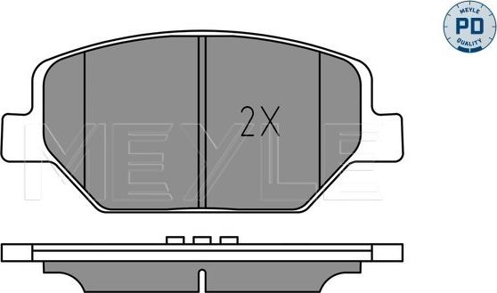 Meyle 025 221 3819/PD - Тормозные колодки, дисковые, комплект parts5.com