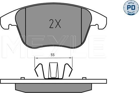 Meyle 025 222 6920/PD - Тормозные колодки, дисковые, комплект parts5.com