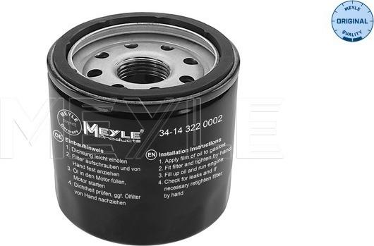 Meyle 34-14 322 0002 - Масляный фильтр parts5.com