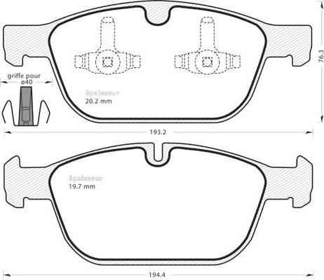 Valeo 302427 - Тормозные колодки, дисковые, комплект parts5.com