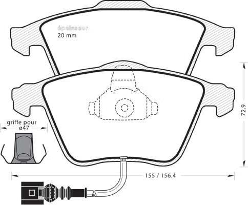 VW 8J0698151N - Тормозные колодки, дисковые, комплект parts5.com