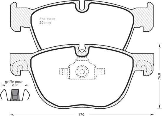 BMW 34112475040 - Тормозные колодки, дисковые, комплект parts5.com