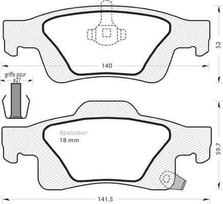 KRAFT AUTOMOTIVE 6018521 - Тормозные колодки, дисковые, комплект parts5.com