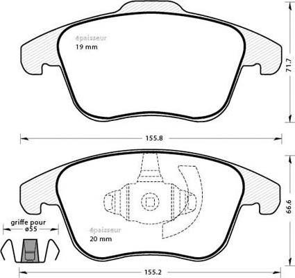 AISIN BPFO-1031 - Тормозные колодки, дисковые, комплект parts5.com