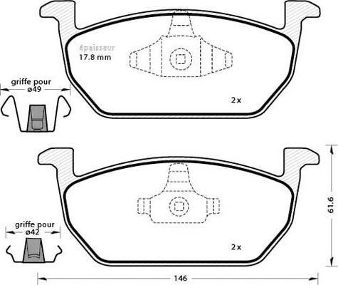 Skoda 2Q0 698 151 Q - Тормозные колодки, дисковые, комплект parts5.com