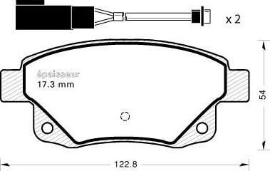 PALIDIUM P1-1074 - Тормозные колодки, дисковые, комплект parts5.com