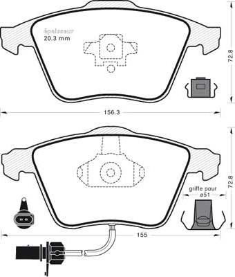 GMC 2376302 - Тормозные колодки, дисковые, комплект parts5.com