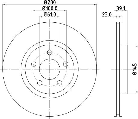 Mintex MDC1449 - Тормозной диск parts5.com