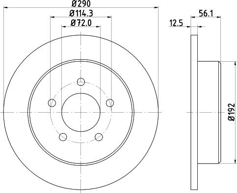 Mintex MDC1553 - Тормозной диск parts5.com